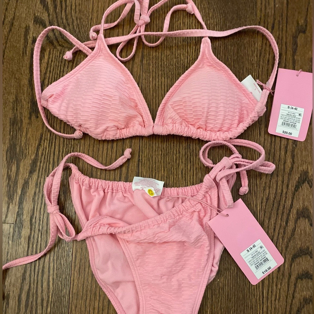 New with tags Stoney clover pink bikini set